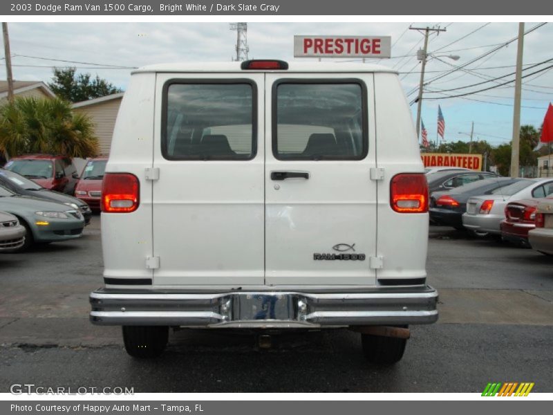 Bright White / Dark Slate Gray 2003 Dodge Ram Van 1500 Cargo