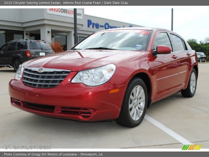 Inferno Red Crystal Pearl / Dark Slate Gray 2010 Chrysler Sebring Limited Sedan