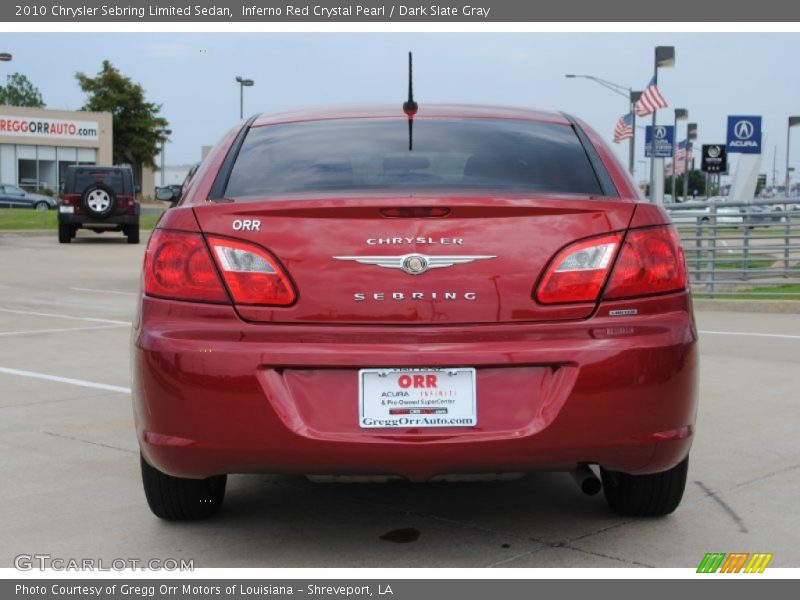 Inferno Red Crystal Pearl / Dark Slate Gray 2010 Chrysler Sebring Limited Sedan