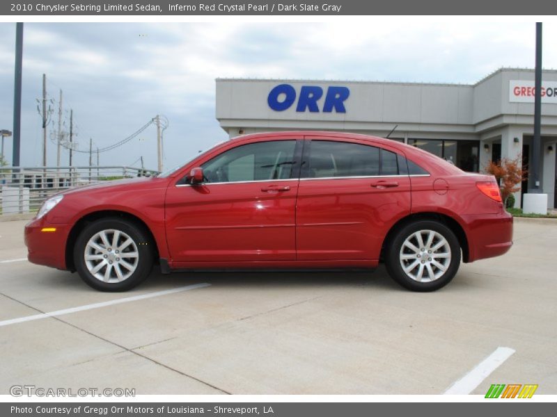 Inferno Red Crystal Pearl / Dark Slate Gray 2010 Chrysler Sebring Limited Sedan