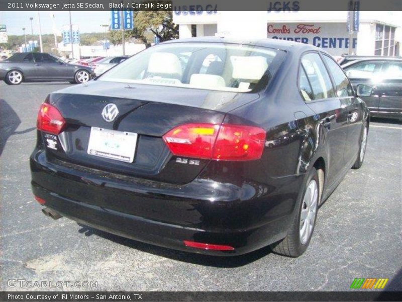 Black / Cornsilk Beige 2011 Volkswagen Jetta SE Sedan