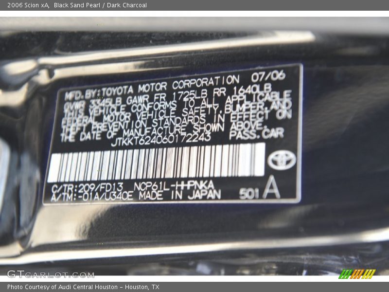 Black Sand Pearl / Dark Charcoal 2006 Scion xA