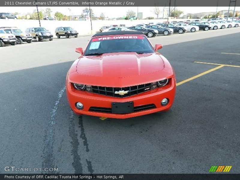 Inferno Orange Metallic / Gray 2011 Chevrolet Camaro LT/RS Convertible