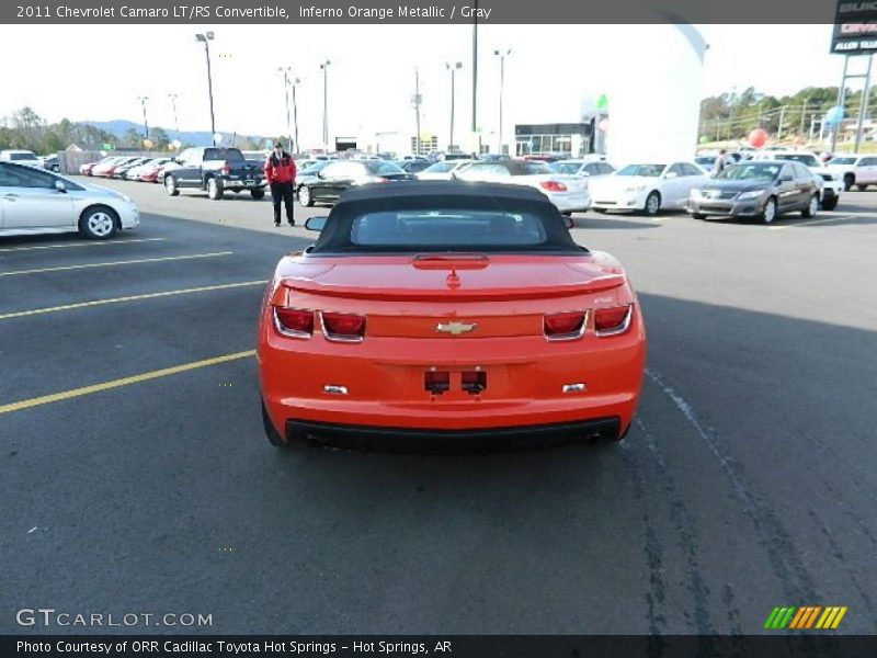 Inferno Orange Metallic / Gray 2011 Chevrolet Camaro LT/RS Convertible