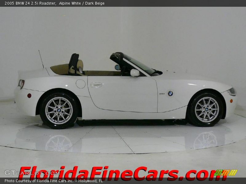 Alpine White / Dark Beige 2005 BMW Z4 2.5i Roadster