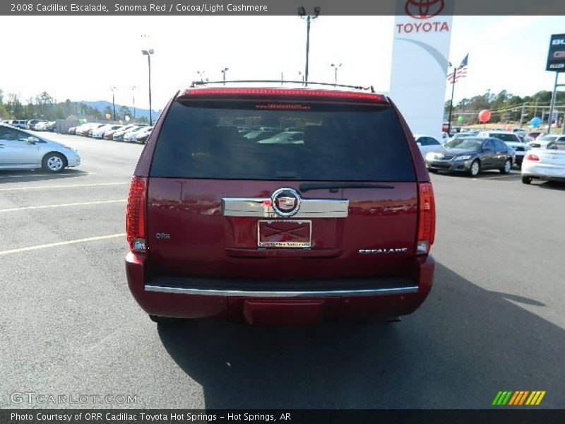 Sonoma Red / Cocoa/Light Cashmere 2008 Cadillac Escalade