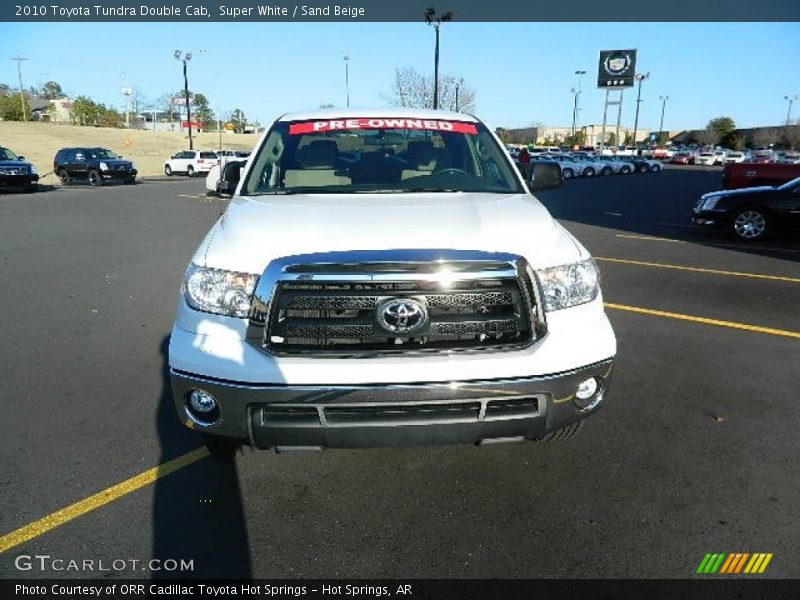 Super White / Sand Beige 2010 Toyota Tundra Double Cab