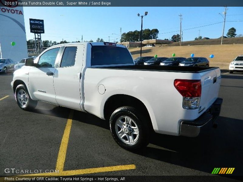 Super White / Sand Beige 2010 Toyota Tundra Double Cab