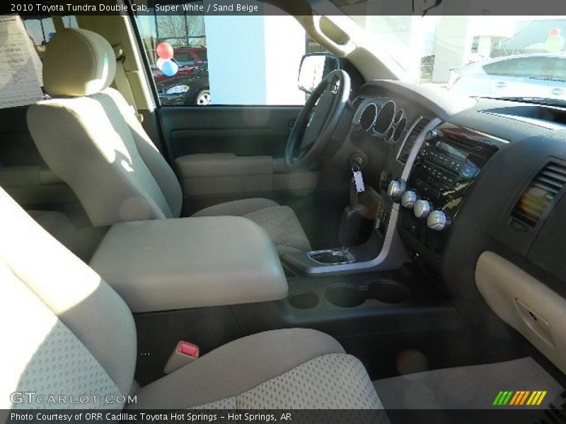 Super White / Sand Beige 2010 Toyota Tundra Double Cab