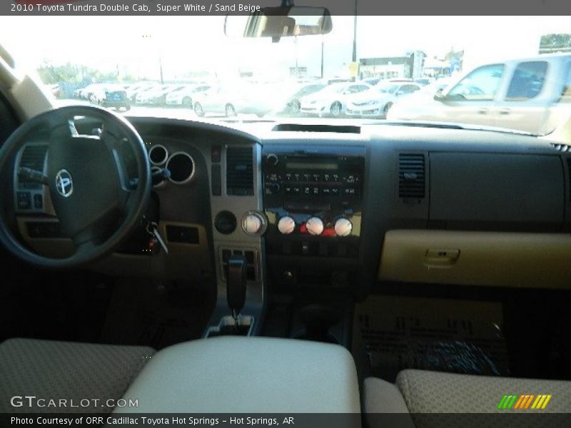 Super White / Sand Beige 2010 Toyota Tundra Double Cab
