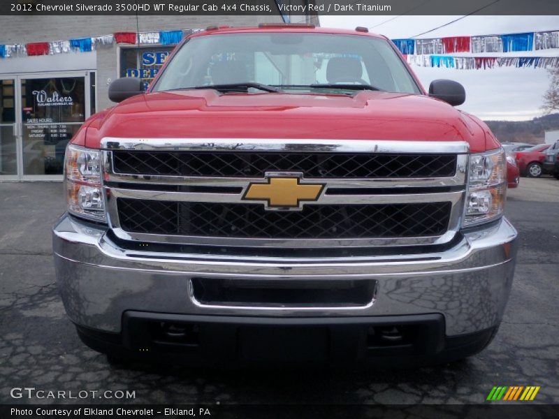 Victory Red / Dark Titanium 2012 Chevrolet Silverado 3500HD WT Regular Cab 4x4 Chassis