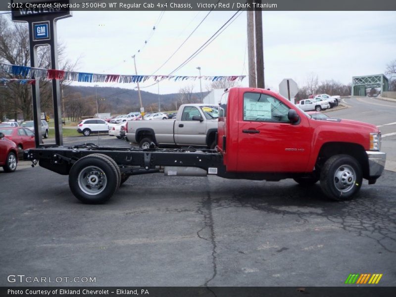 Victory Red / Dark Titanium 2012 Chevrolet Silverado 3500HD WT Regular Cab 4x4 Chassis