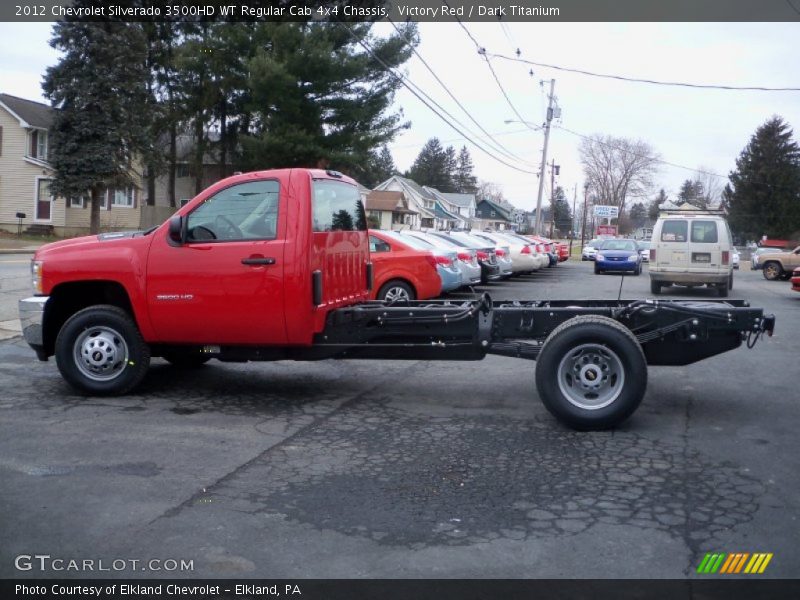  2012 Silverado 3500HD WT Regular Cab 4x4 Chassis Victory Red