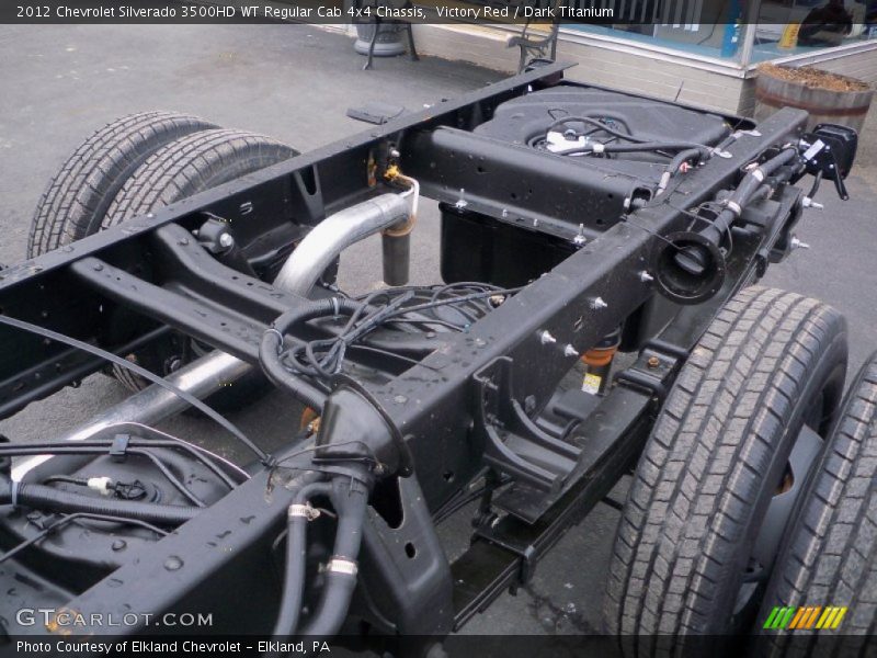 Undercarriage of 2012 Silverado 3500HD WT Regular Cab 4x4 Chassis