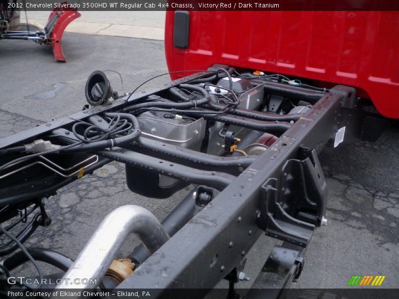 Undercarriage of 2012 Silverado 3500HD WT Regular Cab 4x4 Chassis