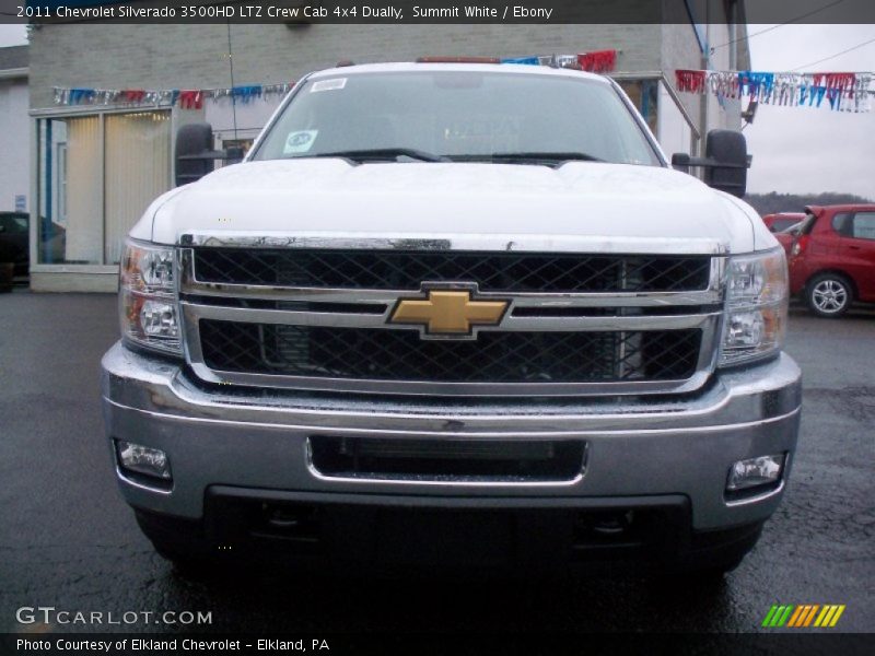 Summit White / Ebony 2011 Chevrolet Silverado 3500HD LTZ Crew Cab 4x4 Dually
