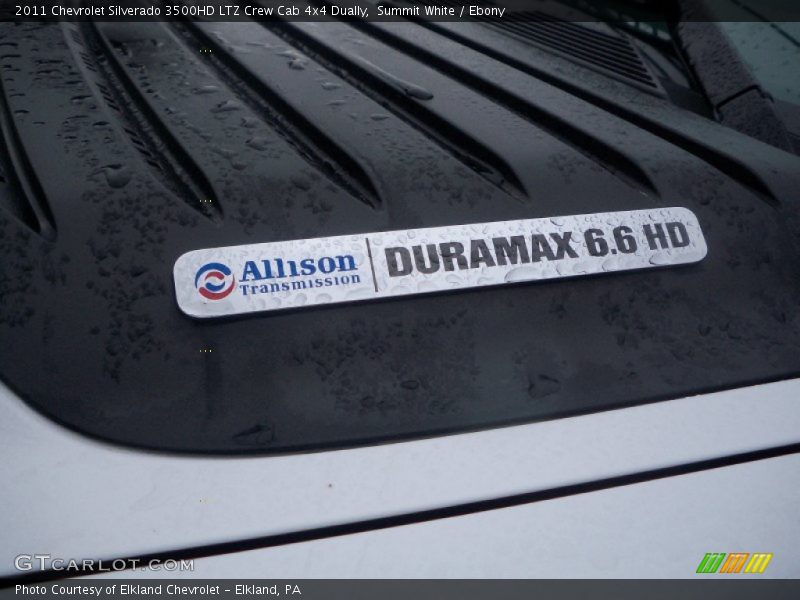 Summit White / Ebony 2011 Chevrolet Silverado 3500HD LTZ Crew Cab 4x4 Dually