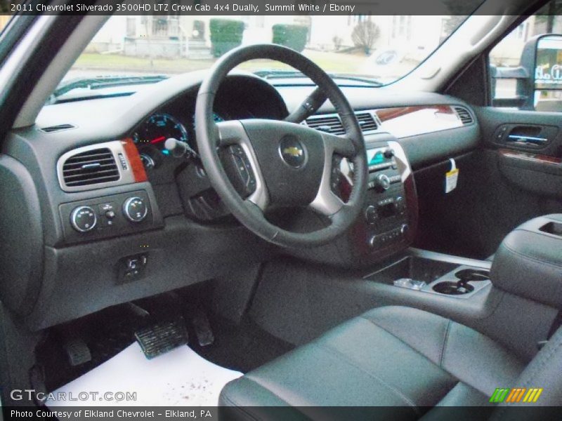 Summit White / Ebony 2011 Chevrolet Silverado 3500HD LTZ Crew Cab 4x4 Dually