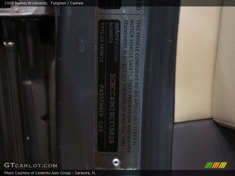 Info Tag of 2009 Brooklands 