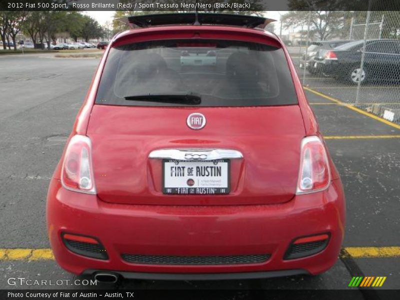 Rosso Brillante (Red) / Sport Tessuto Nero/Nero (Black/Black) 2012 Fiat 500 Sport