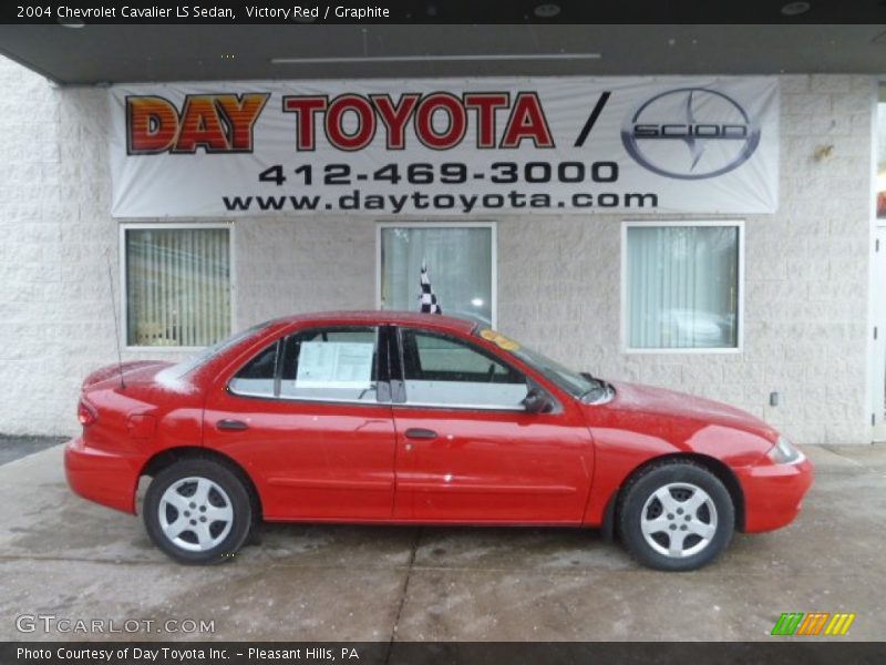 Victory Red / Graphite 2004 Chevrolet Cavalier LS Sedan