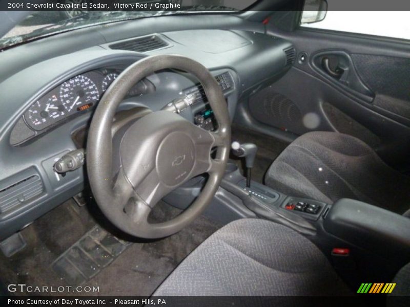 Victory Red / Graphite 2004 Chevrolet Cavalier LS Sedan