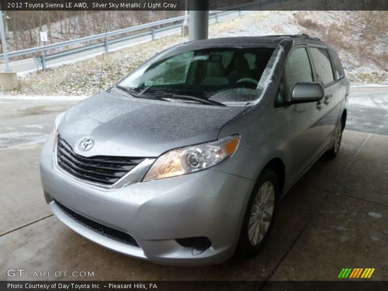 Silver Sky Metallic / Light Gray 2012 Toyota Sienna LE AWD