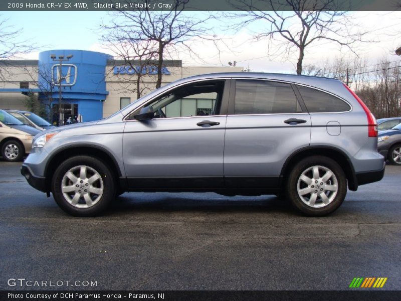 Glacier Blue Metallic / Gray 2009 Honda CR-V EX 4WD
