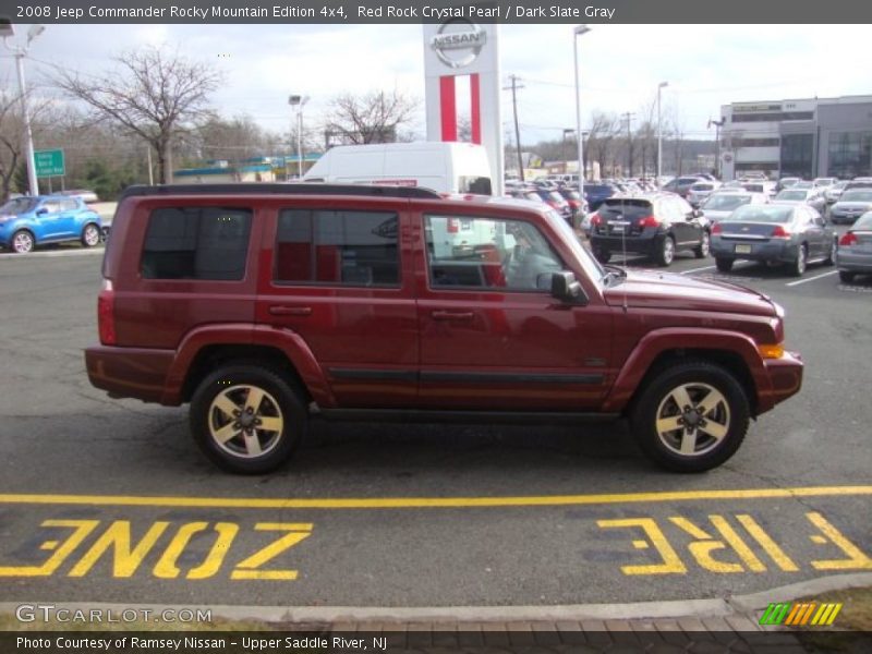 Red Rock Crystal Pearl / Dark Slate Gray 2008 Jeep Commander Rocky Mountain Edition 4x4