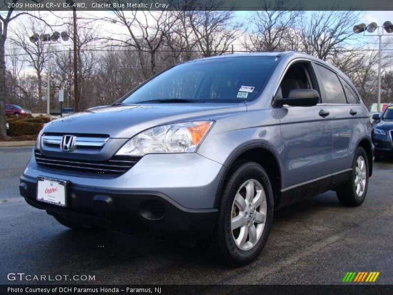 Glacier Blue Metallic / Gray 2009 Honda CR-V EX 4WD
