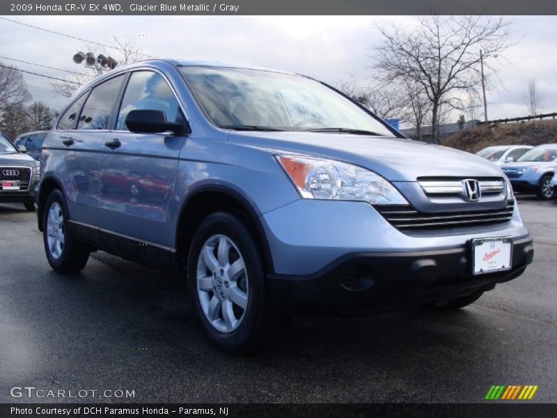 Glacier Blue Metallic / Gray 2009 Honda CR-V EX 4WD