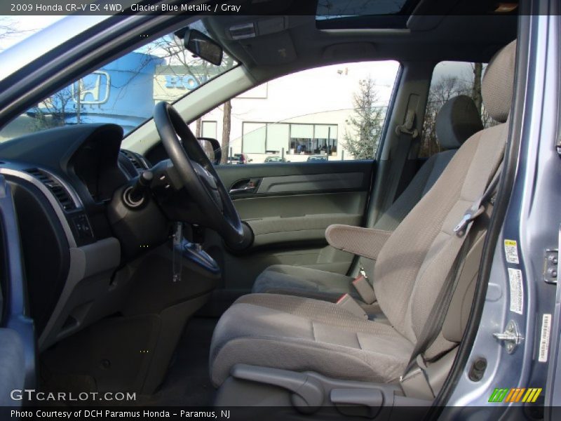 Glacier Blue Metallic / Gray 2009 Honda CR-V EX 4WD