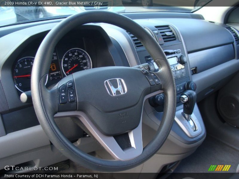 Glacier Blue Metallic / Gray 2009 Honda CR-V EX 4WD