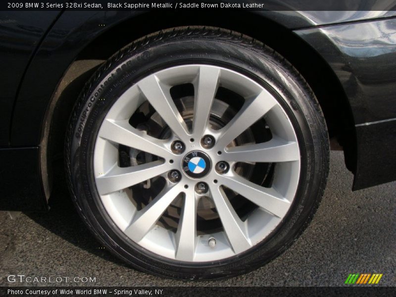 Black Sapphire Metallic / Saddle Brown Dakota Leather 2009 BMW 3 Series 328xi Sedan