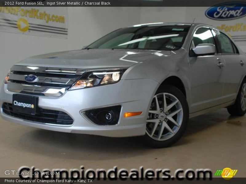 Ingot Silver Metallic / Charcoal Black 2012 Ford Fusion SEL