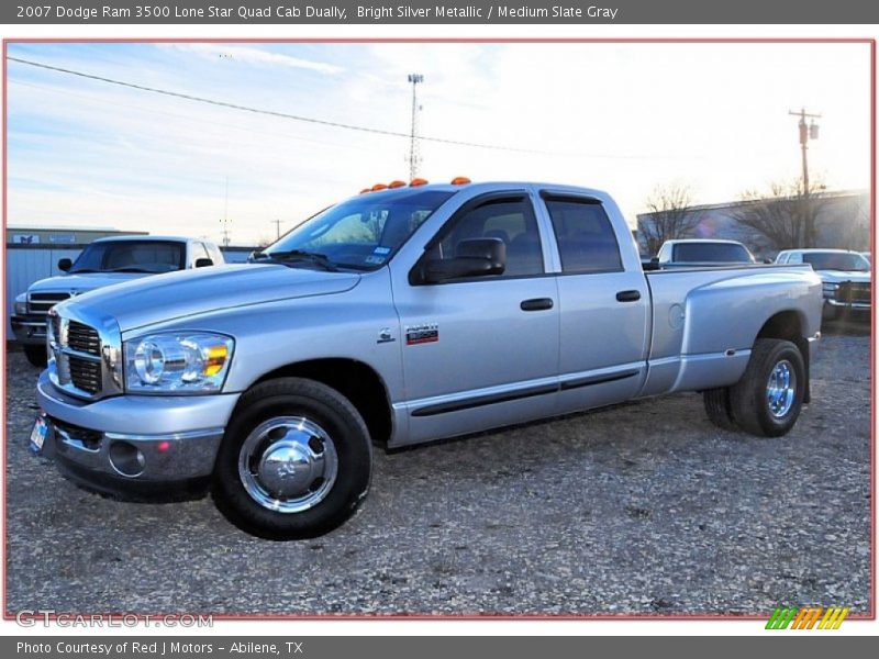 Bright Silver Metallic / Medium Slate Gray 2007 Dodge Ram 3500 Lone Star Quad Cab Dually