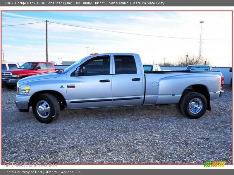 Bright Silver Metallic / Medium Slate Gray 2007 Dodge Ram 3500 Lone Star Quad Cab Dually