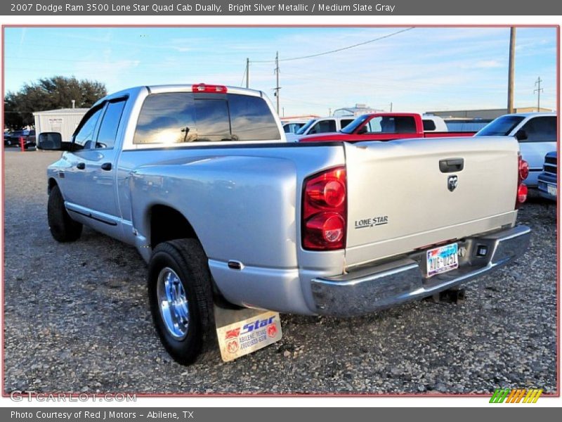 Bright Silver Metallic / Medium Slate Gray 2007 Dodge Ram 3500 Lone Star Quad Cab Dually