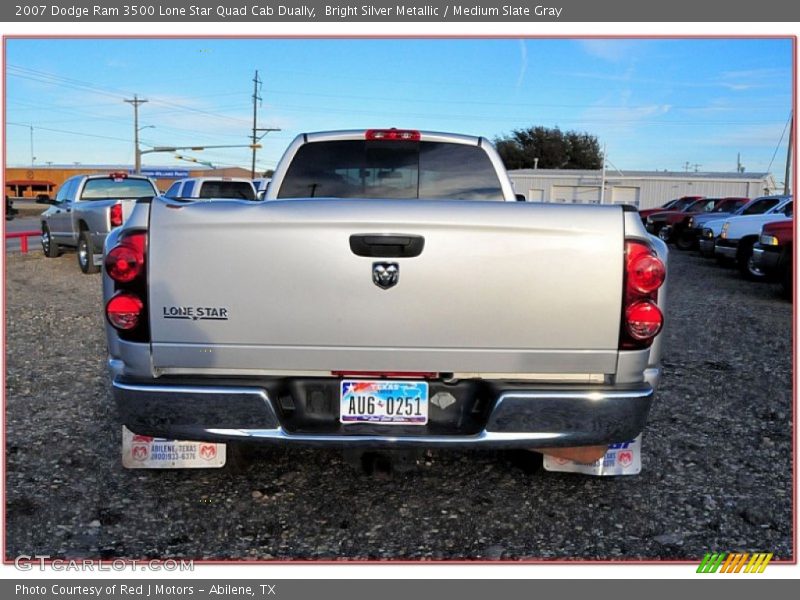 Bright Silver Metallic / Medium Slate Gray 2007 Dodge Ram 3500 Lone Star Quad Cab Dually