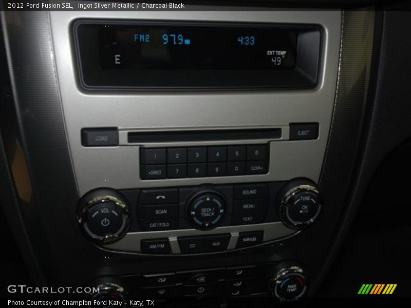Ingot Silver Metallic / Charcoal Black 2012 Ford Fusion SEL