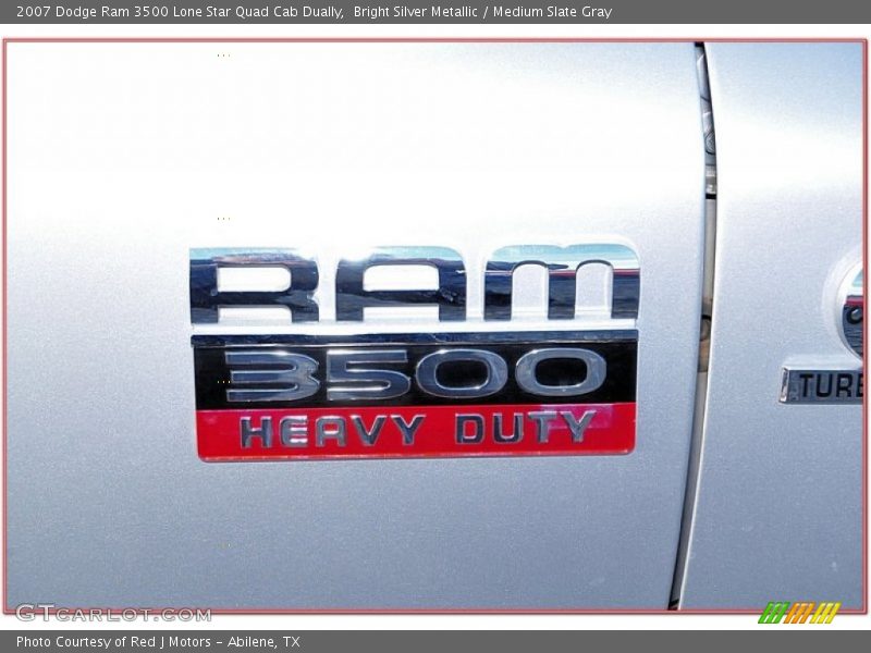 Bright Silver Metallic / Medium Slate Gray 2007 Dodge Ram 3500 Lone Star Quad Cab Dually