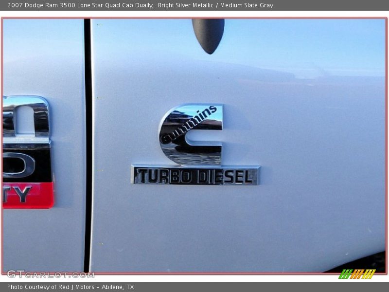 Bright Silver Metallic / Medium Slate Gray 2007 Dodge Ram 3500 Lone Star Quad Cab Dually