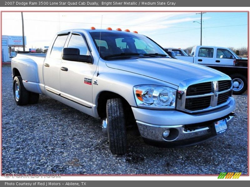 Bright Silver Metallic / Medium Slate Gray 2007 Dodge Ram 3500 Lone Star Quad Cab Dually