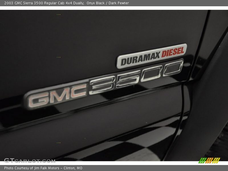 Onyx Black / Dark Pewter 2003 GMC Sierra 3500 Regular Cab 4x4 Dually
