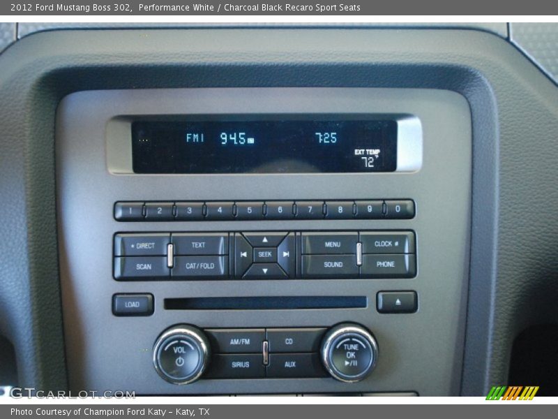 Audio System of 2012 Mustang Boss 302