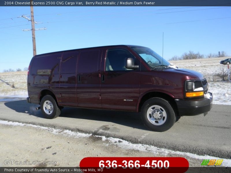 Berry Red Metallic / Medium Dark Pewter 2004 Chevrolet Express 2500 CNG Cargo Van