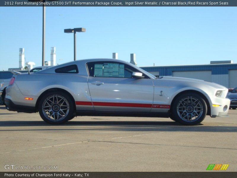  2012 Mustang Shelby GT500 SVT Performance Package Coupe Ingot Silver Metallic