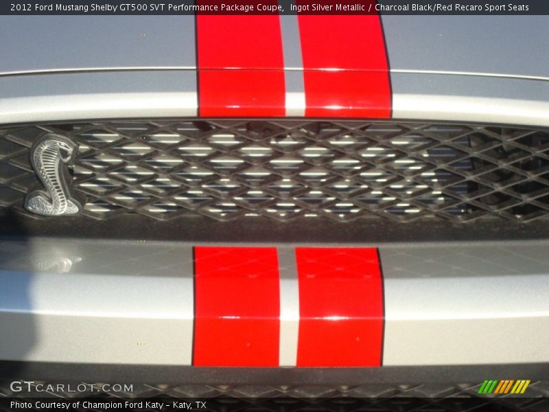 Ingot Silver Metallic / Charcoal Black/Red Recaro Sport Seats 2012 Ford Mustang Shelby GT500 SVT Performance Package Coupe