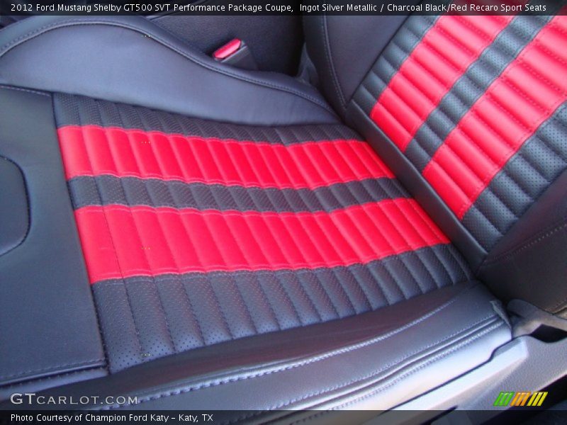  2012 Mustang Shelby GT500 SVT Performance Package Coupe Charcoal Black/Red Recaro Sport Seats Interior