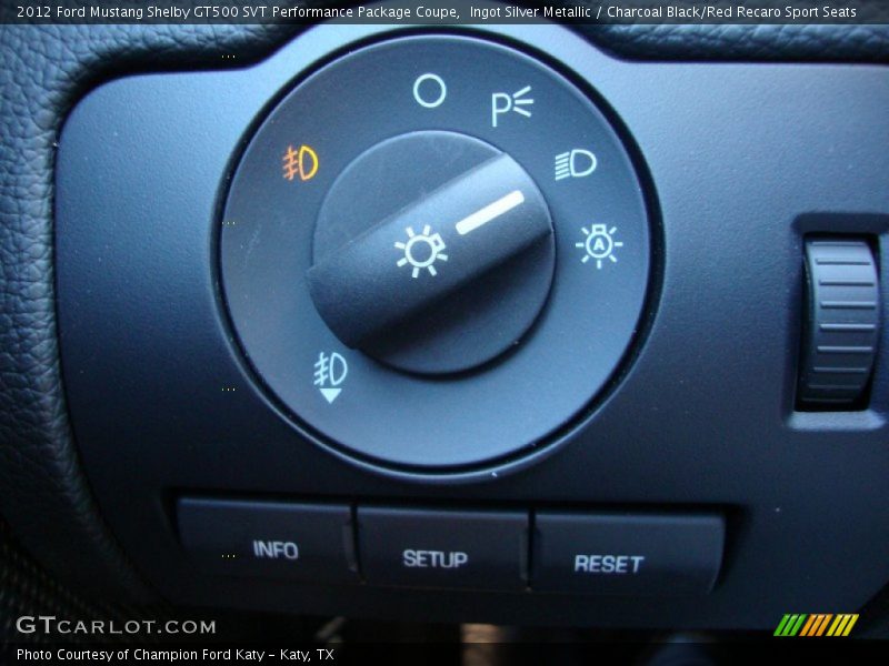 Controls of 2012 Mustang Shelby GT500 SVT Performance Package Coupe